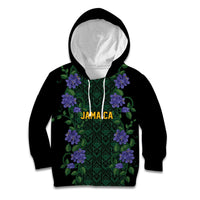 Custom Women’s Cricket Jamaica Floral Series Kid Hoodie Lignum Vitae Hummingbirds Geometric Ethnic