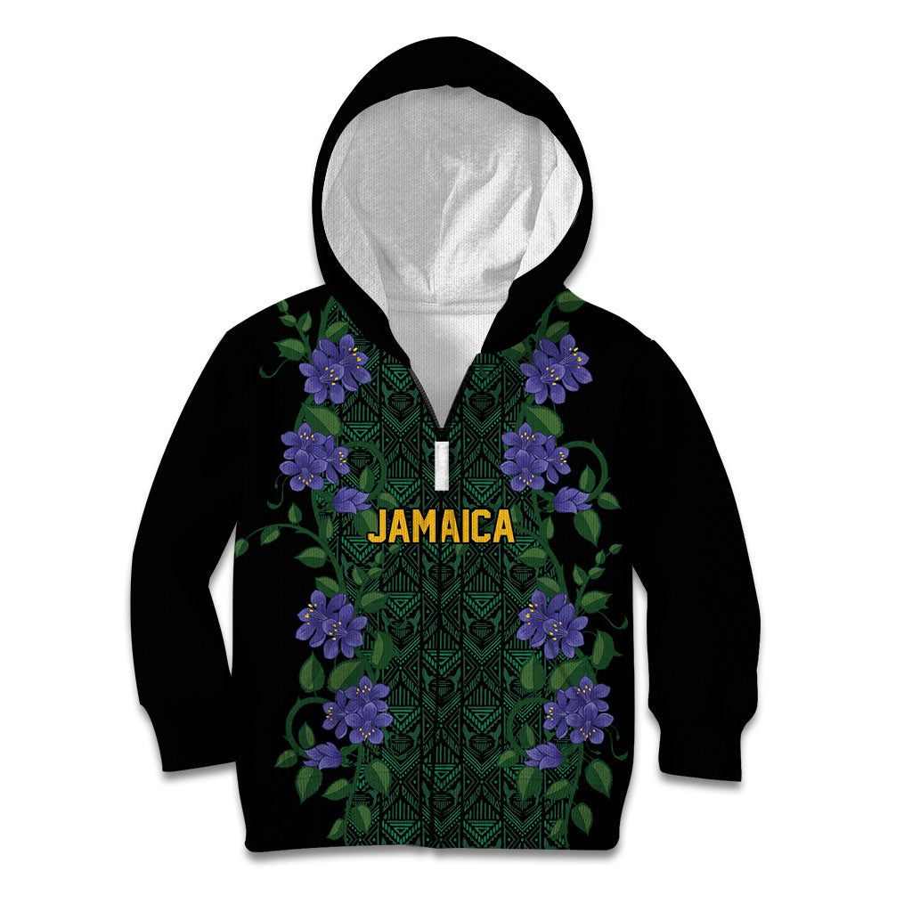 Custom Women’s Cricket Jamaica Floral Series Kid Hoodie Lignum Vitae Hummingbirds Geometric Ethnic
