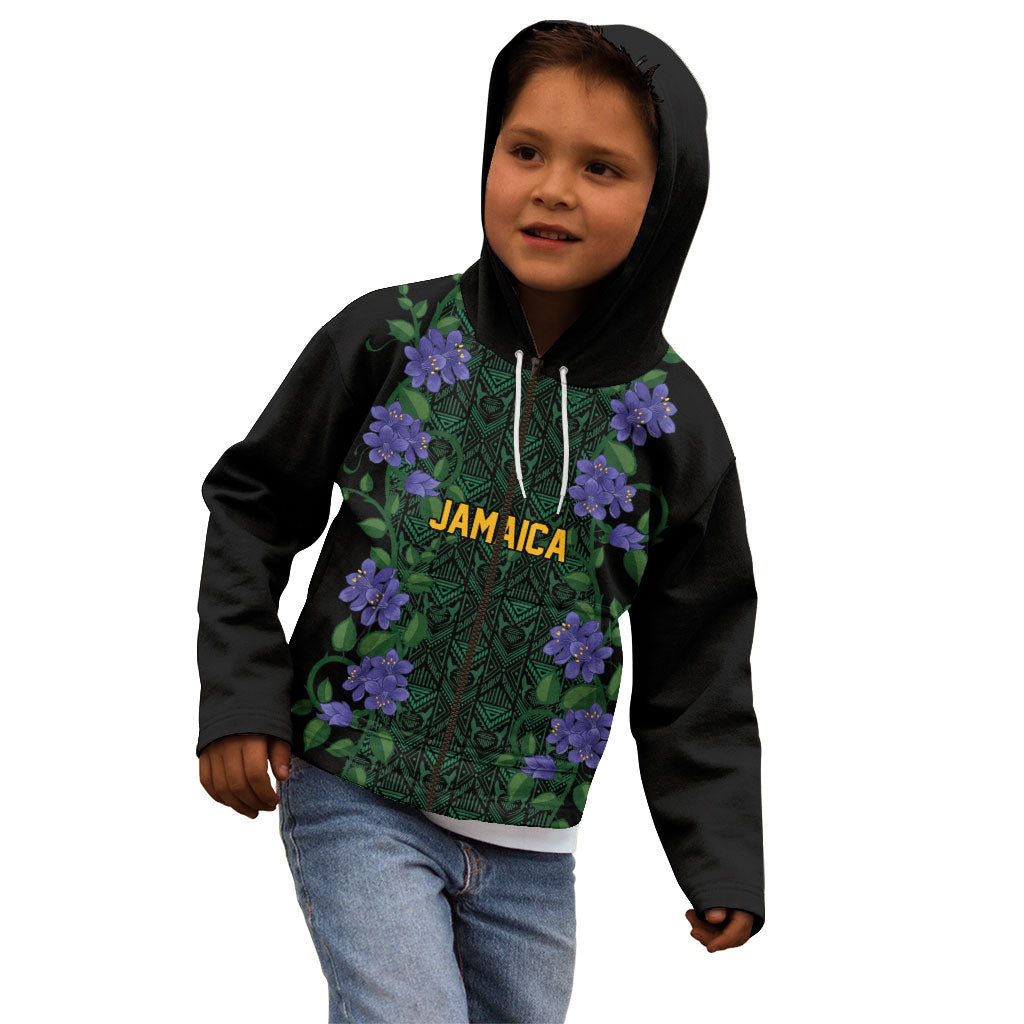 Custom Women’s Cricket Jamaica Floral Series Kid Hoodie Lignum Vitae Hummingbirds Geometric Ethnic