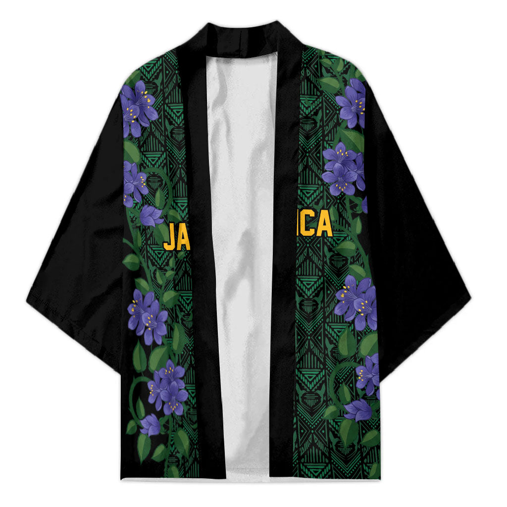 Custom Women’s Cricket Jamaica Floral Series Kimono Lignum Vitae Hummingbirds Geometric Ethnic