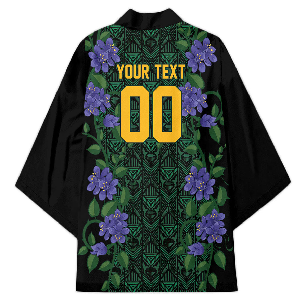 Custom Women’s Cricket Jamaica Floral Series Kimono Lignum Vitae Hummingbirds Geometric Ethnic