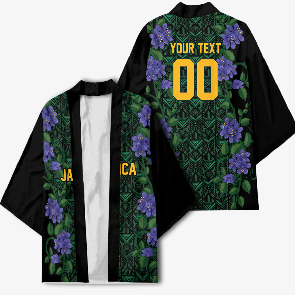 Custom Women’s Cricket Jamaica Floral Series Kimono Lignum Vitae Hummingbirds Geometric Ethnic
