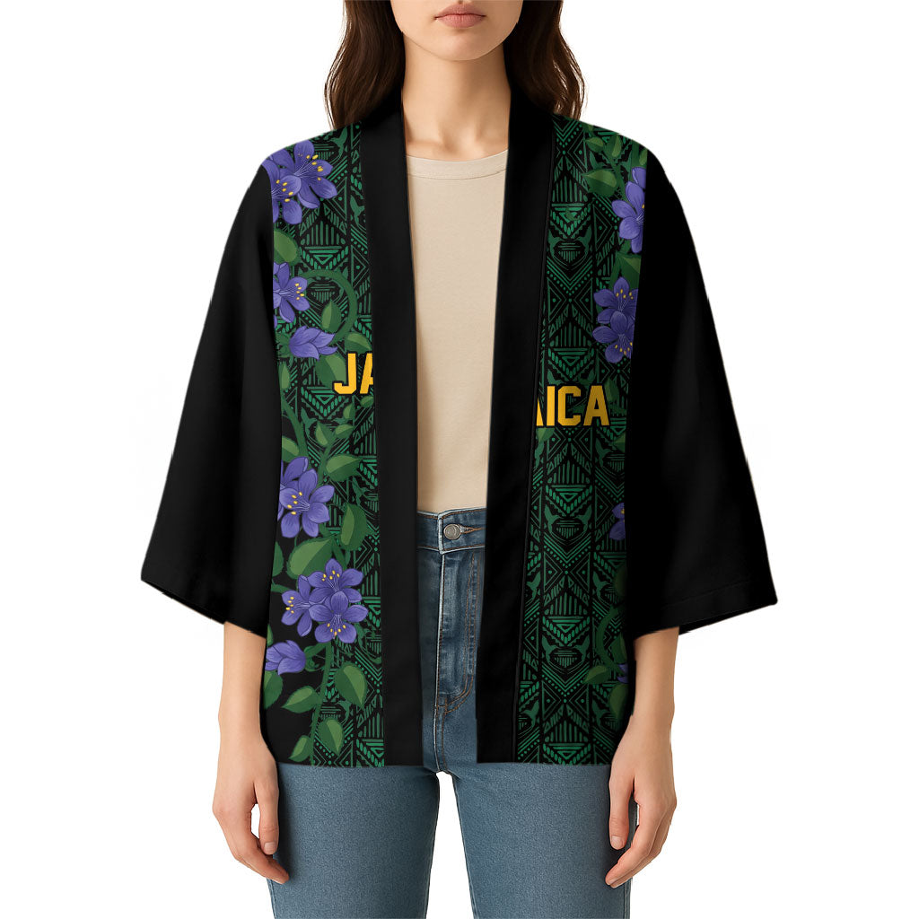 Custom Women’s Cricket Jamaica Floral Series Kimono Lignum Vitae Hummingbirds Geometric Ethnic