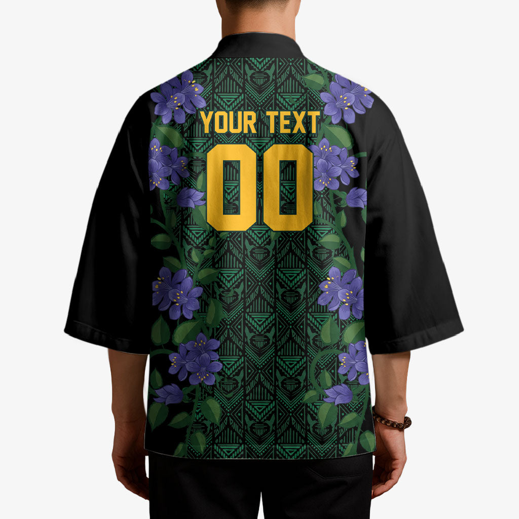 Custom Women’s Cricket Jamaica Floral Series Kimono Lignum Vitae Hummingbirds Geometric Ethnic