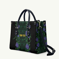 Custom Women’s Cricket Jamaica Floral Series Leather Bag Lignum Vitae Hummingbirds Geometric Ethnic