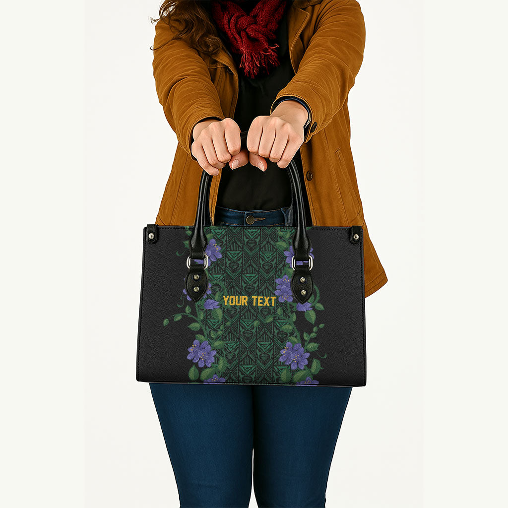 Custom Women’s Cricket Jamaica Floral Series Leather Bag Lignum Vitae Hummingbirds Geometric Ethnic