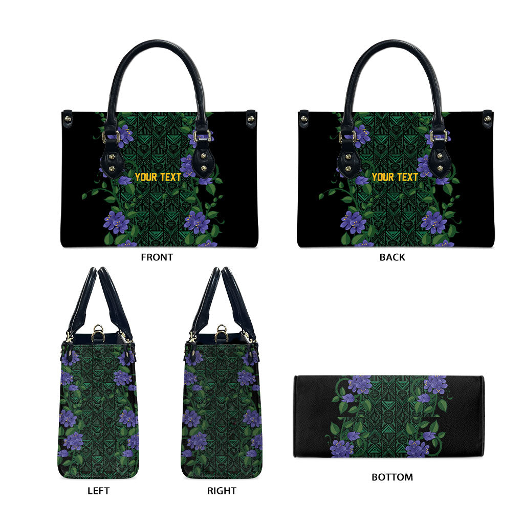 Custom Women’s Cricket Jamaica Floral Series Leather Bag Lignum Vitae Hummingbirds Geometric Ethnic