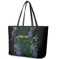 Custom Women’s Cricket Jamaica Floral Series Leather Tote Bag Lignum Vitae Hummingbirds Geometric Ethnic