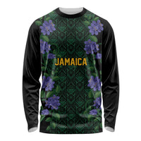 Custom Women’s Cricket Jamaica Floral Series Long Sleeve Shirt Lignum Vitae Hummingbirds Geometric Ethnic