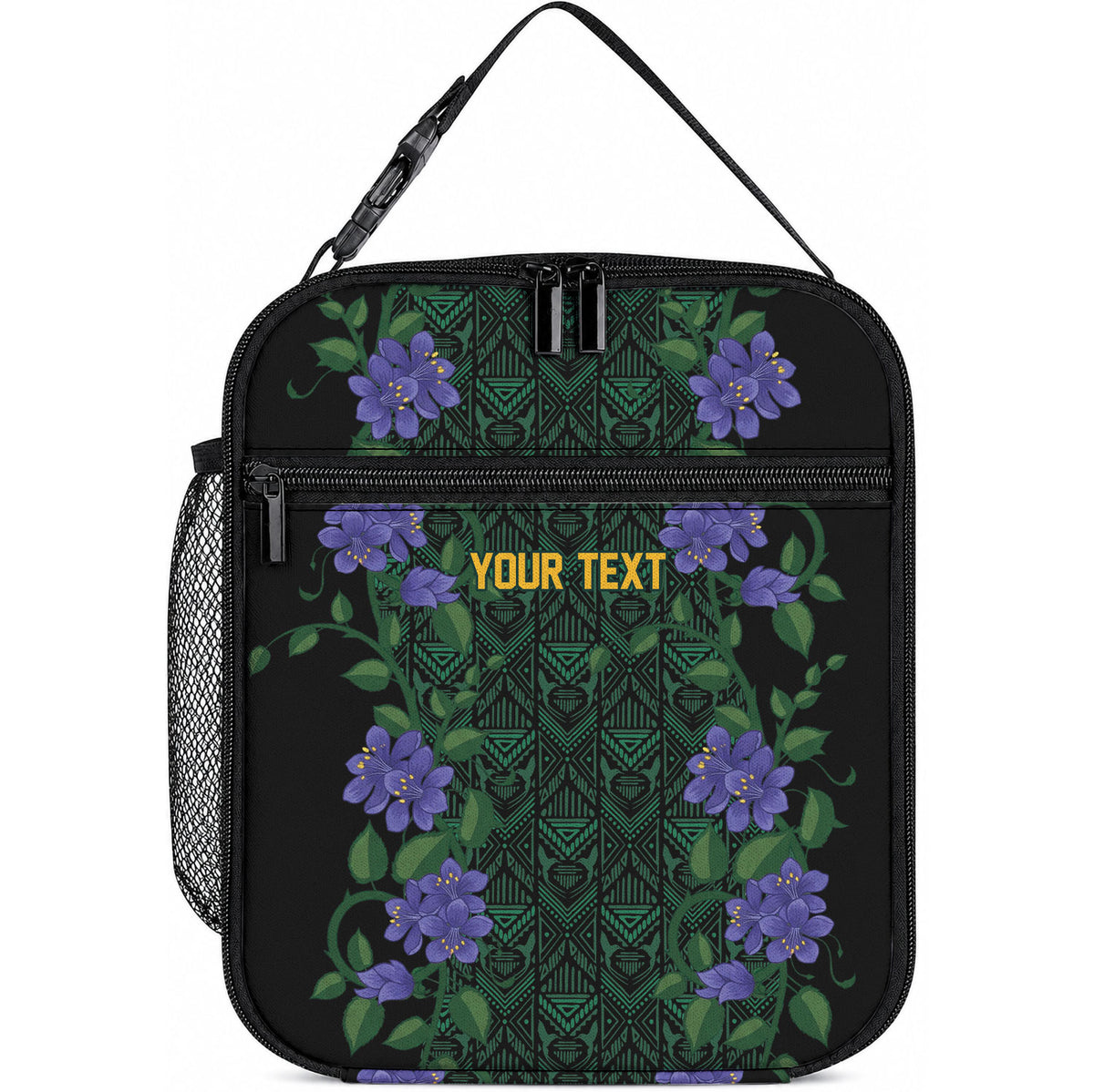 Custom Women’s Cricket Jamaica Floral Series Lunch Bag Lignum Vitae Hummingbirds Geometric Ethnic