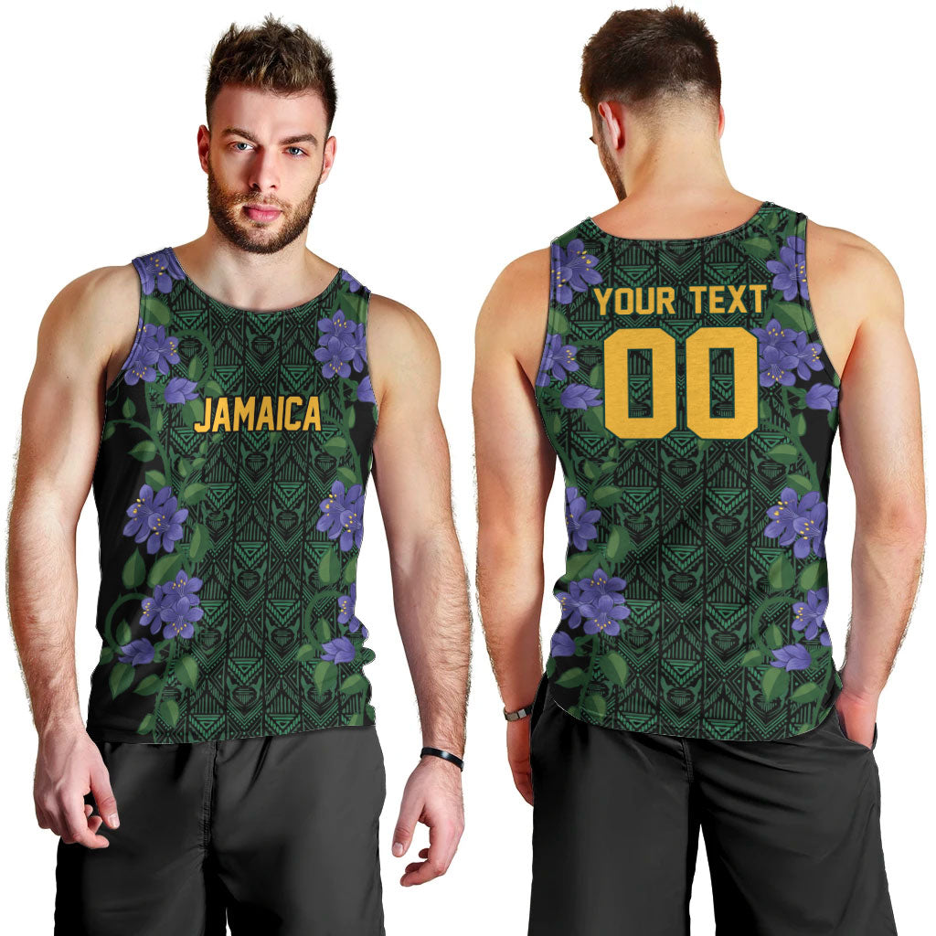 Custom Women’s Cricket Jamaica Floral Series Men Tank Top Lignum Vitae Hummingbirds Geometric Ethnic