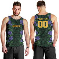 Custom Women’s Cricket Jamaica Floral Series Men Tank Top Lignum Vitae Hummingbirds Geometric Ethnic