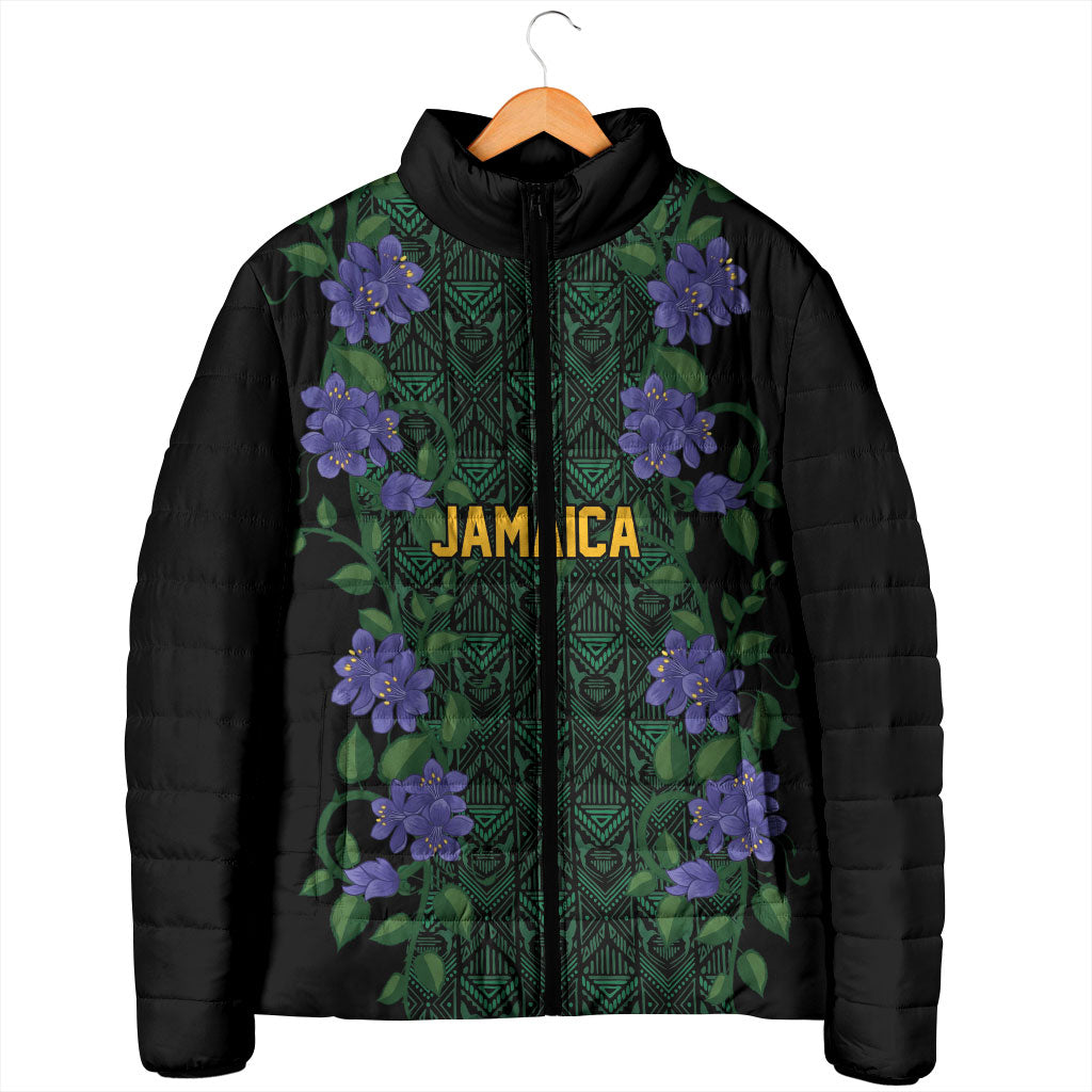 Custom Women’s Cricket Jamaica Floral Series Padded Jacket Lignum Vitae Hummingbirds Geometric Ethnic