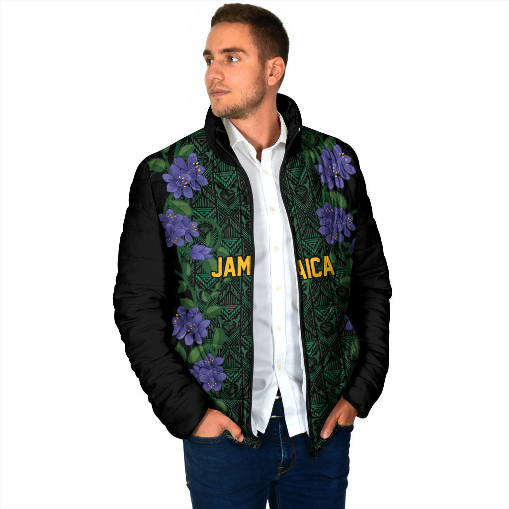 Custom Women’s Cricket Jamaica Floral Series Padded Jacket Lignum Vitae Hummingbirds Geometric Ethnic