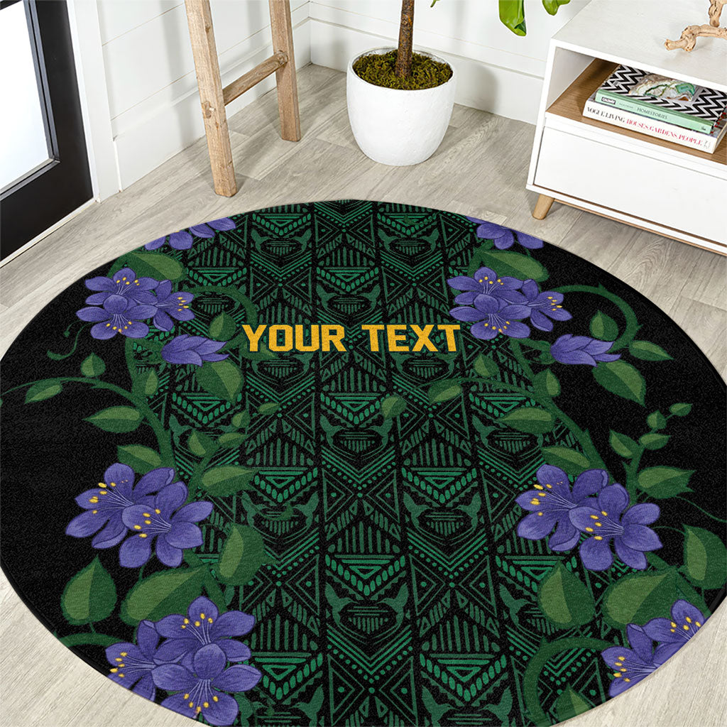 Custom Women’s Cricket Jamaica Floral Series Round Carpet Lignum Vitae Hummingbirds Geometric Ethnic