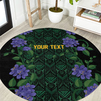 Custom Women’s Cricket Jamaica Floral Series Round Carpet Lignum Vitae Hummingbirds Geometric Ethnic