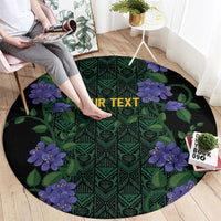 Custom Women’s Cricket Jamaica Floral Series Round Carpet Lignum Vitae Hummingbirds Geometric Ethnic