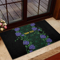 Custom Women’s Cricket Jamaica Floral Series Rubber Doormat Lignum Vitae Hummingbirds Geometric Ethnic