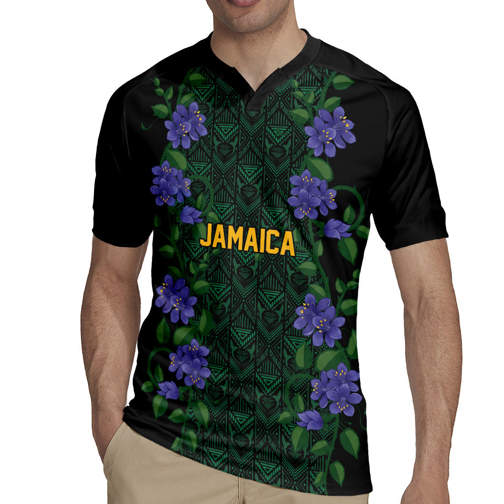 Custom Women’s Cricket Jamaica Floral Series Rugby Jersey Lignum Vitae Hummingbirds Geometric Ethnic