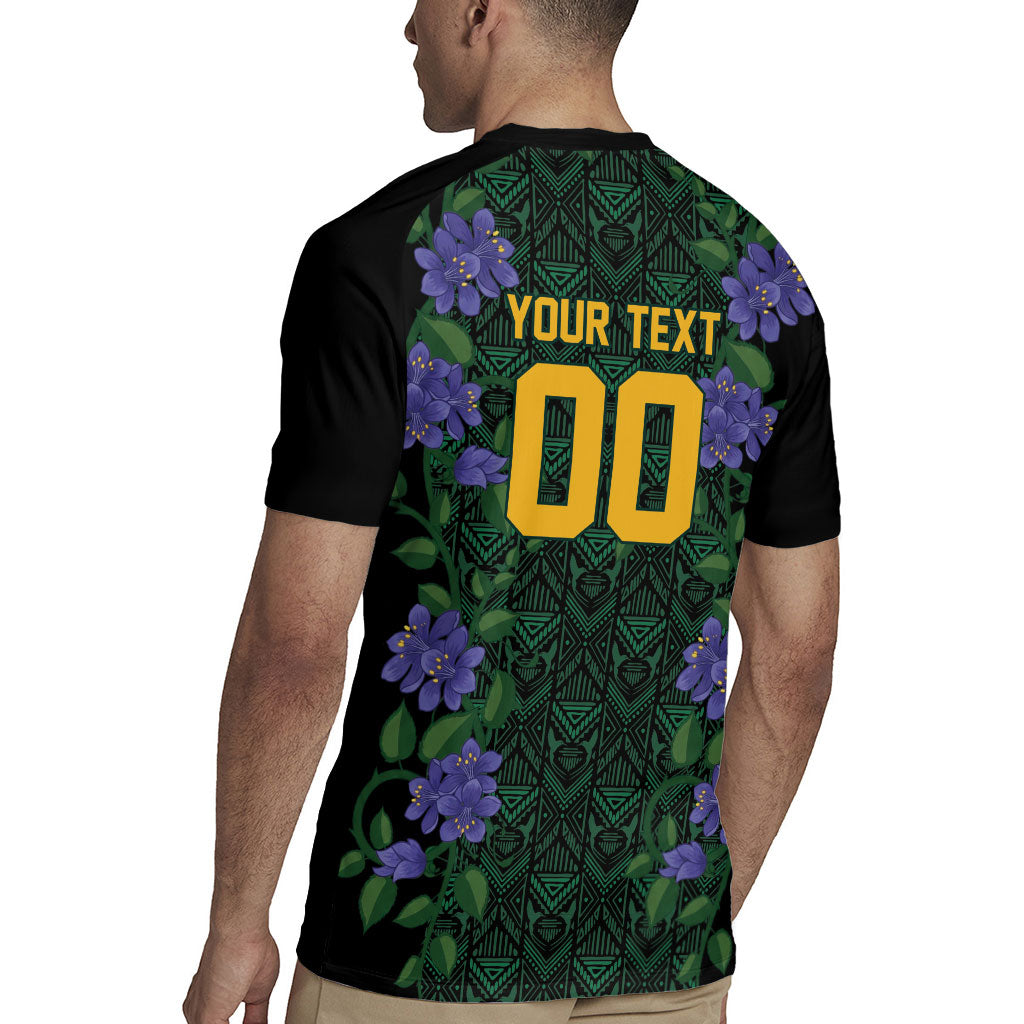 Custom Women’s Cricket Jamaica Floral Series Rugby Jersey Lignum Vitae Hummingbirds Geometric Ethnic