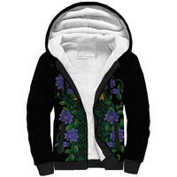 Custom Women’s Cricket Jamaica Floral Series Sherpa Hoodie Lignum Vitae Hummingbirds Geometric Ethnic