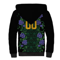 Custom Women’s Cricket Jamaica Floral Series Sherpa Hoodie Lignum Vitae Hummingbirds Geometric Ethnic