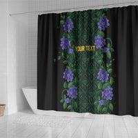 Custom Women’s Cricket Jamaica Floral Series Shower Curtain Lignum Vitae Hummingbirds Geometric Ethnic