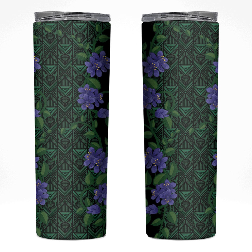 Custom Women’s Cricket Jamaica Floral Series Skinny Tumbler Lignum Vitae Hummingbirds Geometric Ethnic