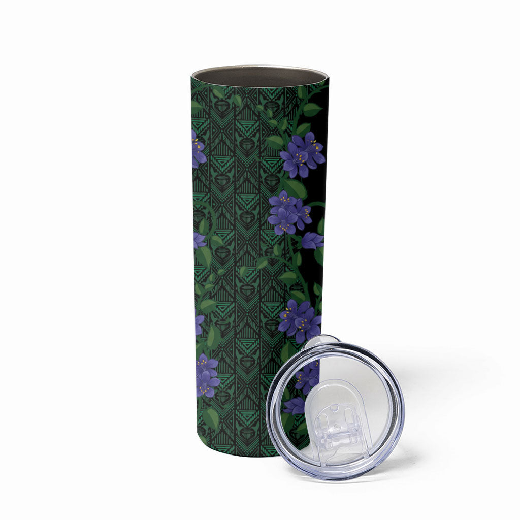 Custom Women’s Cricket Jamaica Floral Series Skinny Tumbler Lignum Vitae Hummingbirds Geometric Ethnic
