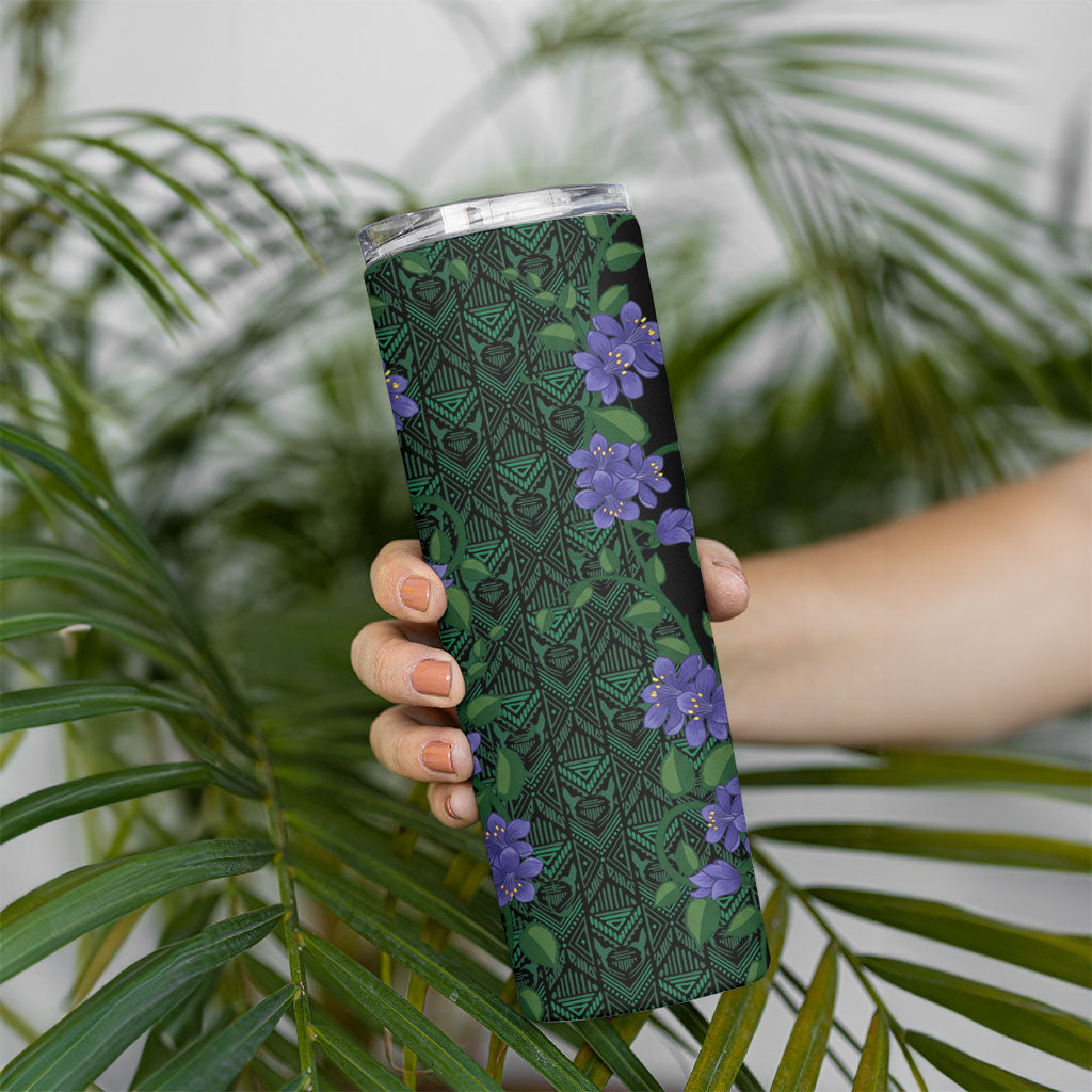 Custom Women’s Cricket Jamaica Floral Series Skinny Tumbler Lignum Vitae Hummingbirds Geometric Ethnic