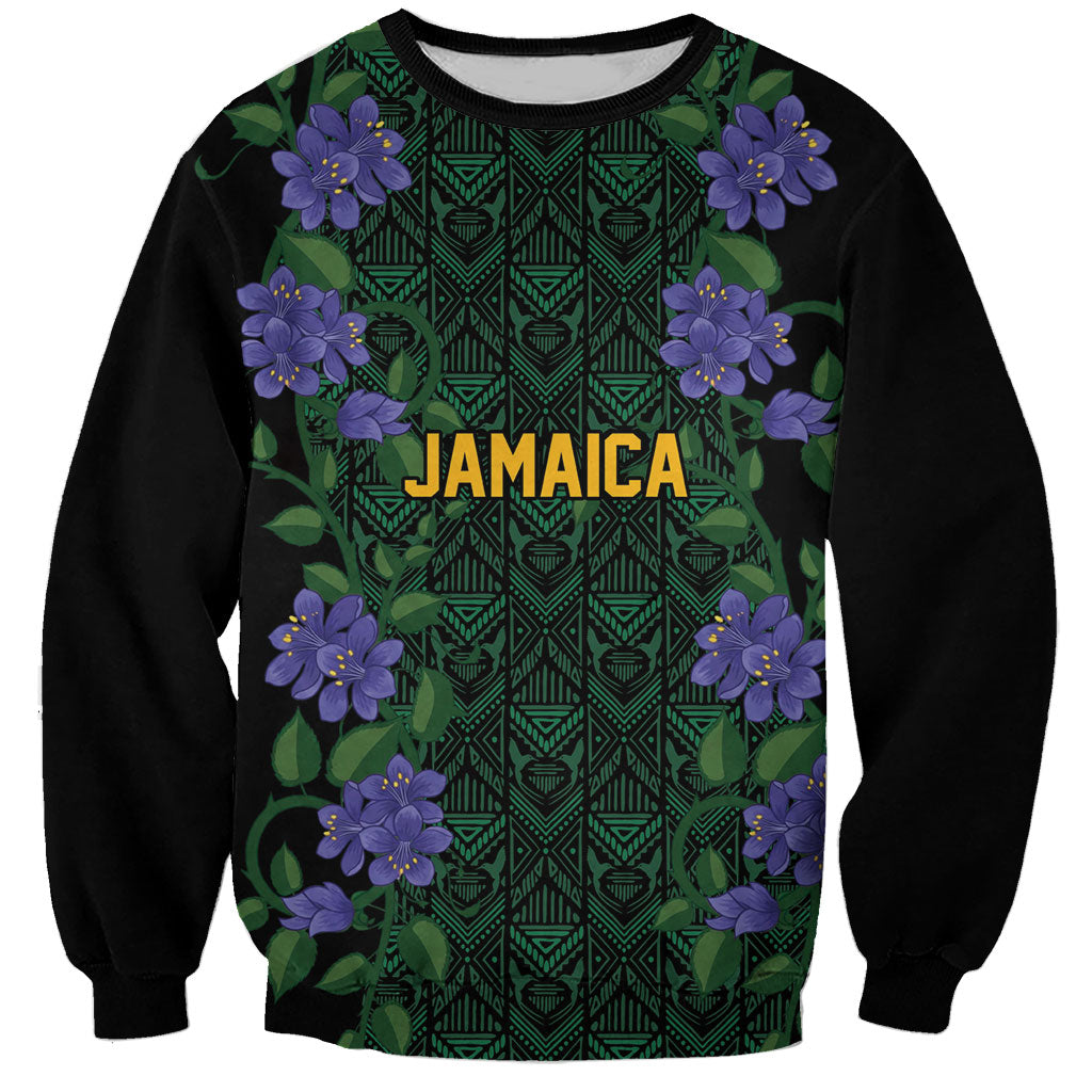 Custom Women’s Cricket Jamaica Floral Series Sweatshirt Lignum Vitae Hummingbirds Geometric Ethnic