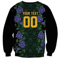 Custom Women’s Cricket Jamaica Floral Series Sweatshirt Lignum Vitae Hummingbirds Geometric Ethnic