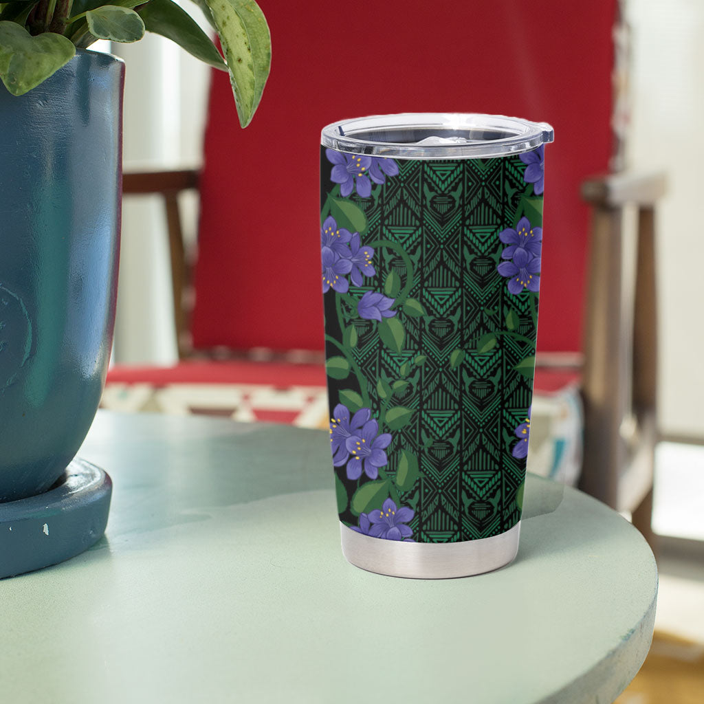 Custom Women’s Cricket Jamaica Floral Series Tumbler Cup Lignum Vitae Hummingbirds Geometric Ethnic