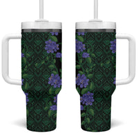 Custom Women’s Cricket Jamaica Floral Series Tumbler With Handle Lignum Vitae Hummingbirds Geometric Ethnic