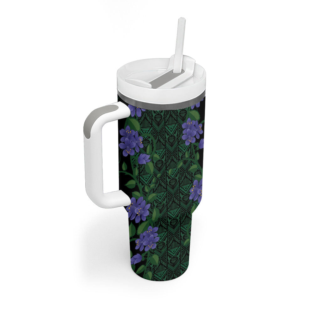 Custom Women’s Cricket Jamaica Floral Series Tumbler With Handle Lignum Vitae Hummingbirds Geometric Ethnic