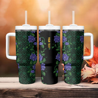 Custom Women’s Cricket Jamaica Floral Series Tumbler With Handle Lignum Vitae Hummingbirds Geometric Ethnic