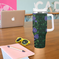 Custom Women’s Cricket Jamaica Floral Series Tumbler With Handle Lignum Vitae Hummingbirds Geometric Ethnic