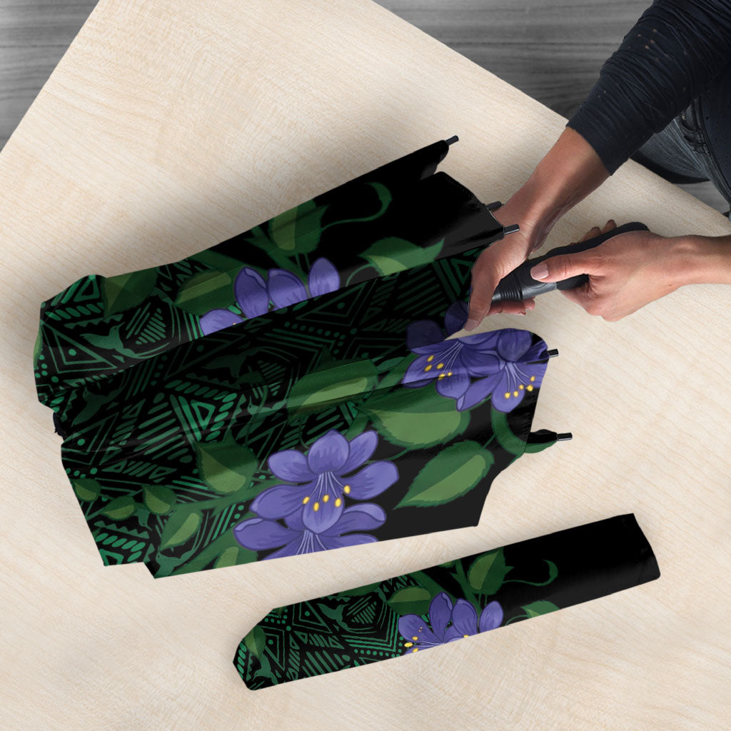 Custom Women’s Cricket Jamaica Floral Series Umbrella Lignum Vitae Hummingbirds Geometric Ethnic