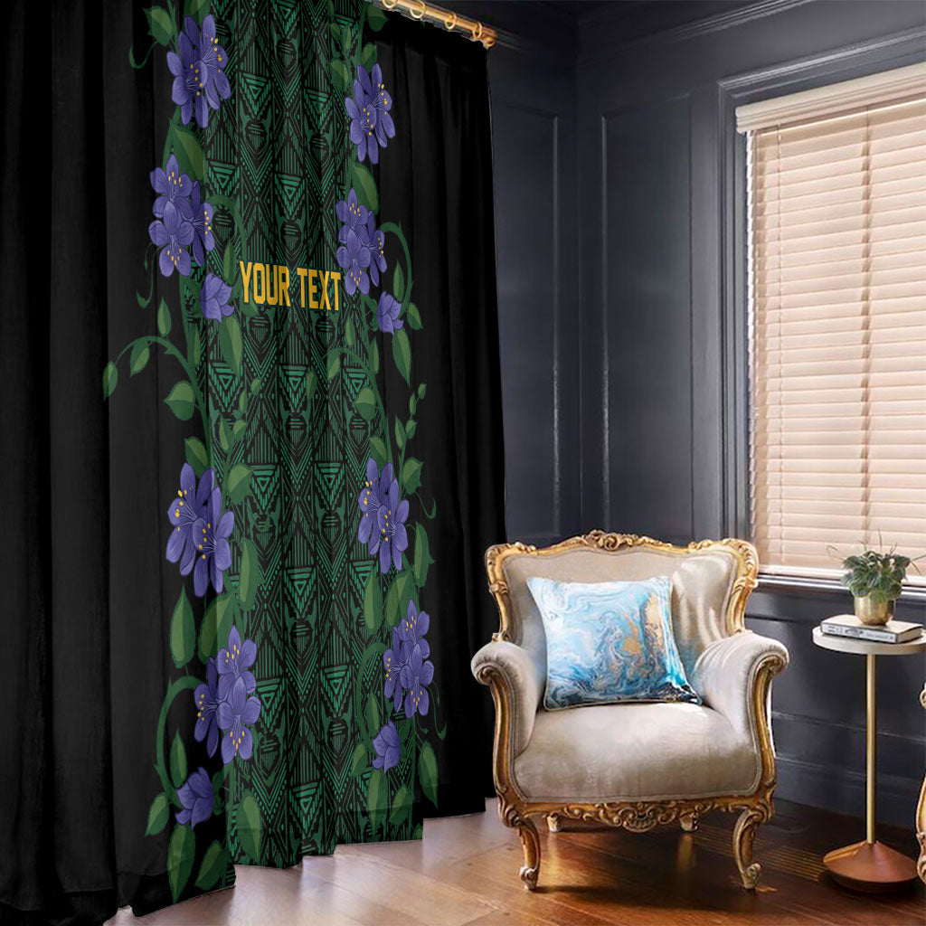 Custom Women’s Cricket Jamaica Floral Series Window Curtain Lignum Vitae Hummingbirds Geometric Ethnic