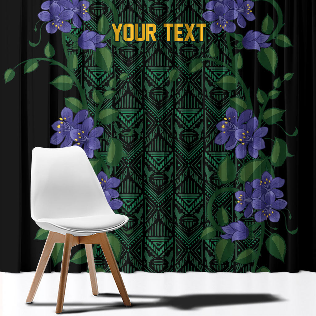 Custom Women’s Cricket Jamaica Floral Series Window Curtain Lignum Vitae Hummingbirds Geometric Ethnic