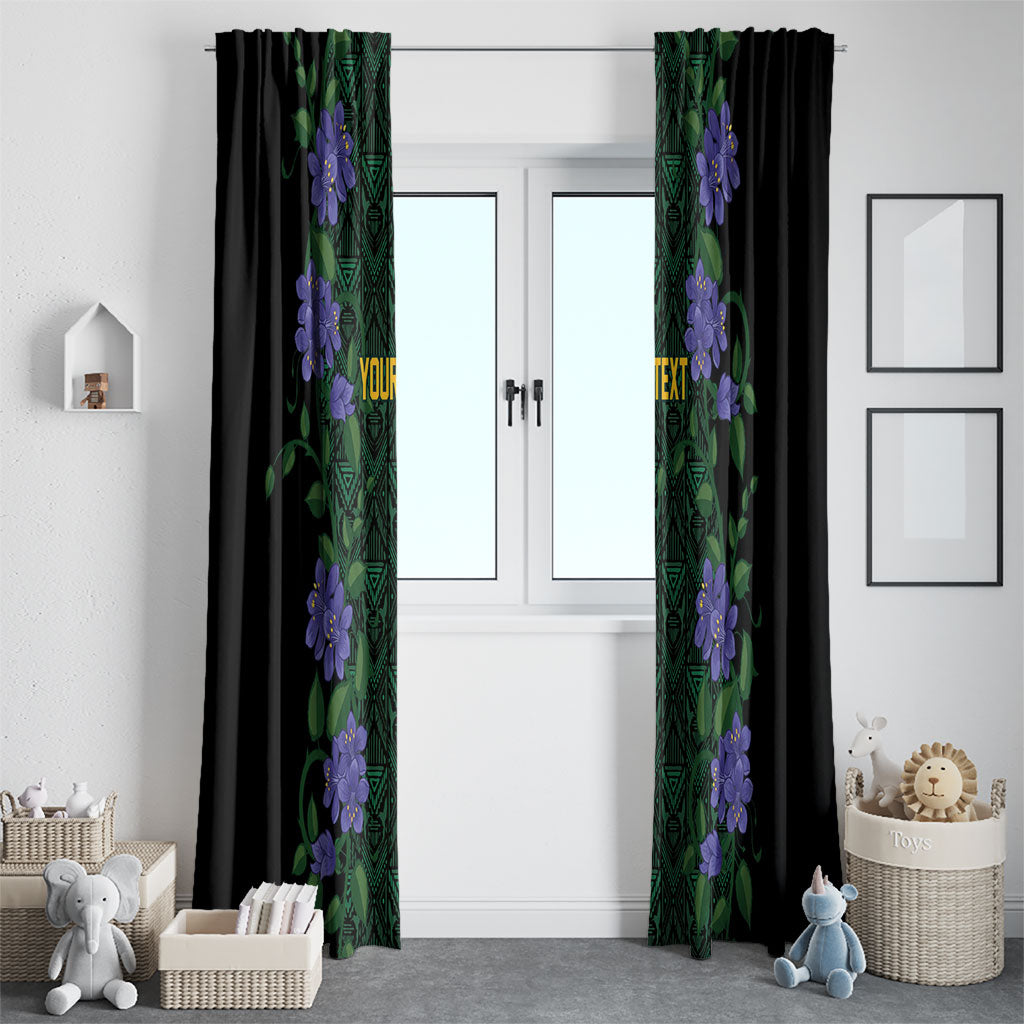 Custom Women’s Cricket Jamaica Floral Series Window Curtain Lignum Vitae Hummingbirds Geometric Ethnic