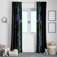 Custom Women’s Cricket Jamaica Floral Series Window Curtain Lignum Vitae Hummingbirds Geometric Ethnic