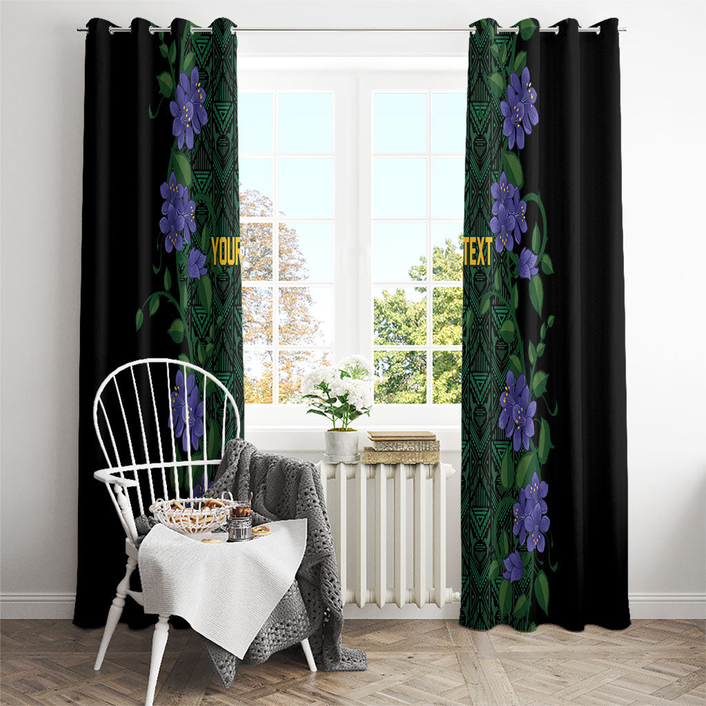 Custom Women’s Cricket Jamaica Floral Series Window Curtain Lignum Vitae Hummingbirds Geometric Ethnic