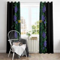 Custom Women’s Cricket Jamaica Floral Series Window Curtain Lignum Vitae Hummingbirds Geometric Ethnic