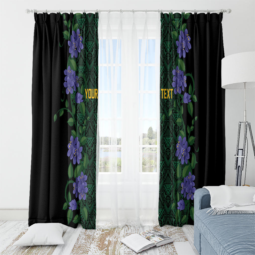 Custom Women’s Cricket Jamaica Floral Series Window Curtain Lignum Vitae Hummingbirds Geometric Ethnic