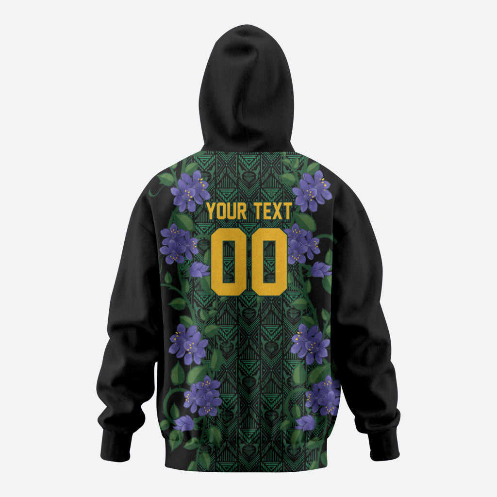 Custom Women’s Cricket Jamaica Floral Series Zip Hoodie Lignum Vitae Hummingbirds Geometric Ethnic