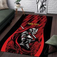 Custom Women’s Cricket Trinidad and Tobago Area Rug Caribbean Woman Knight