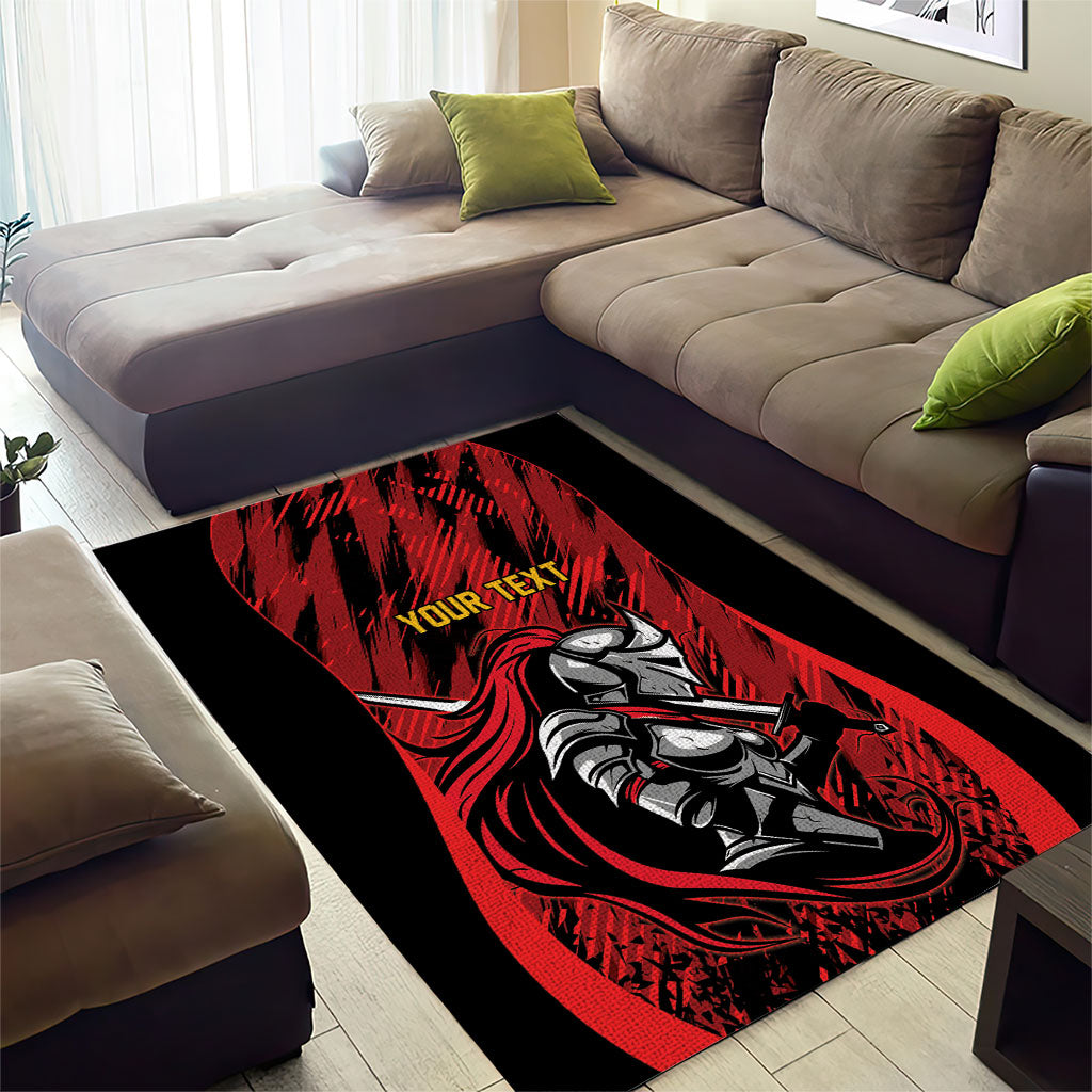 Custom Women’s Cricket Trinidad and Tobago Area Rug Caribbean Woman Knight
