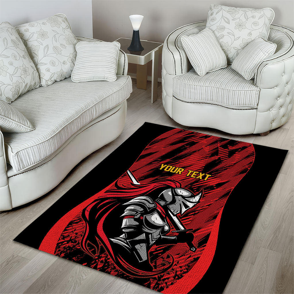Custom Women’s Cricket Trinidad and Tobago Area Rug Caribbean Woman Knight