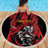 Custom Women’s Cricket Trinidad and Tobago Beach Blanket Caribbean Woman Knight